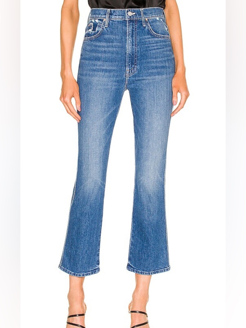 MOTHER Superior EUC High Waisted Smokin Double Ankle Jeans Broken Record 28
